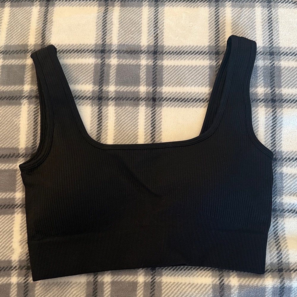 Black Ribbed Women's top